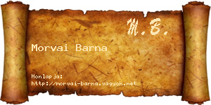 Morvai Barna névjegykártya