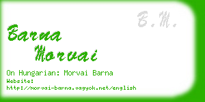 barna morvai business card